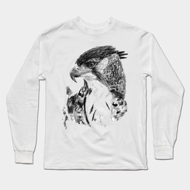 hawk Long Sleeve T-Shirt by NemfisArt